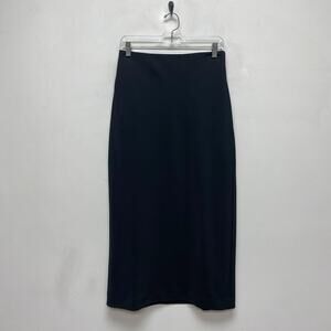 Chicos Womens Black Black Label High Rise Pockets Side Zip Stretch Maxi Skirt 2